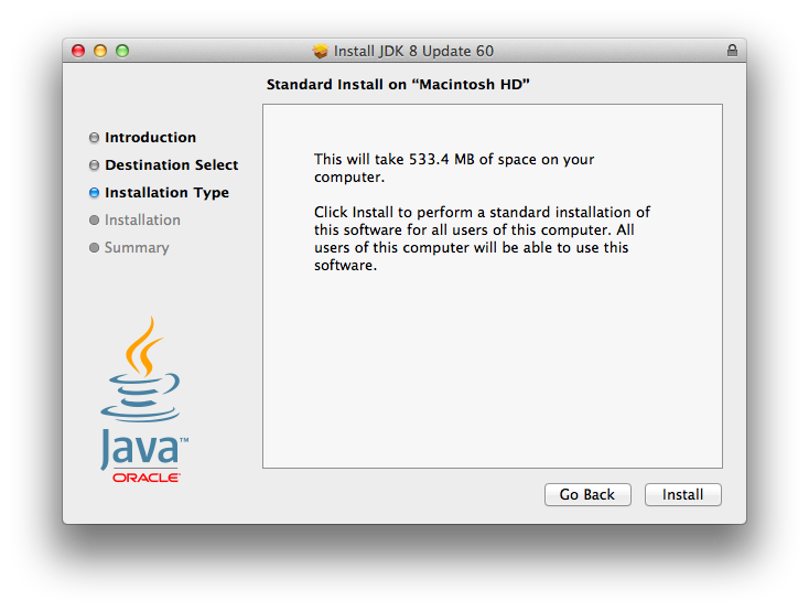 jdk install for mac